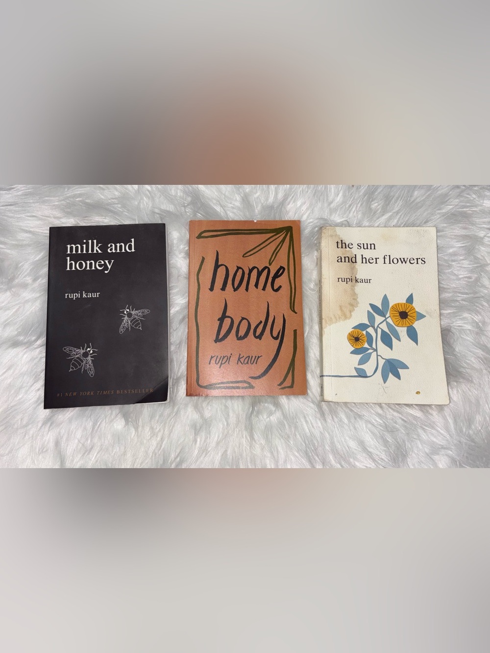 Amazon Rupi Kaur Poetry Set - Black, Brown, White with Yellow Accents